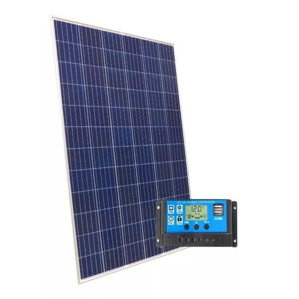 KIT SOLAR Panel + regulador y soporte 180W